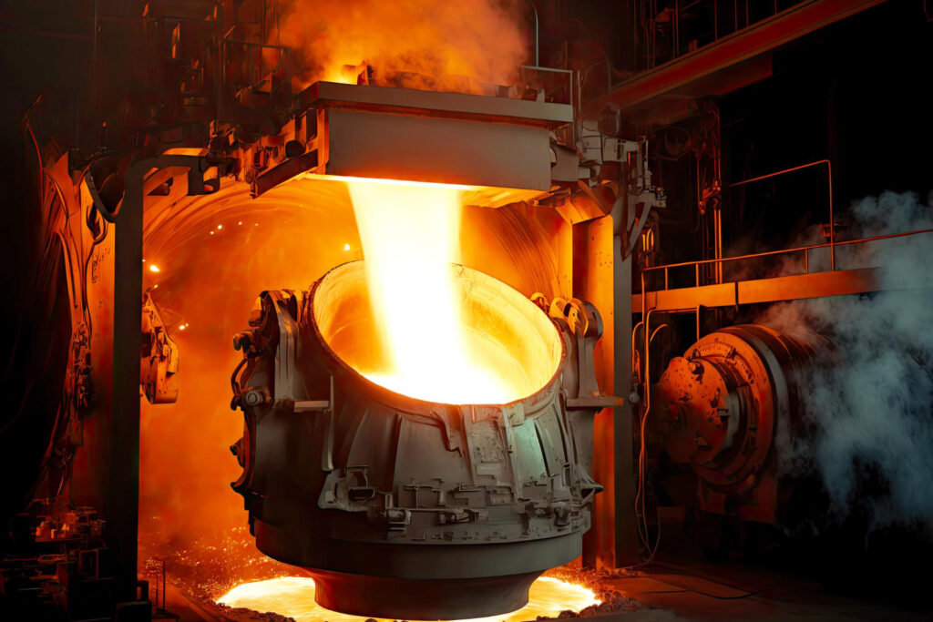 Molten steel casting ladle metallurgical industrial machine